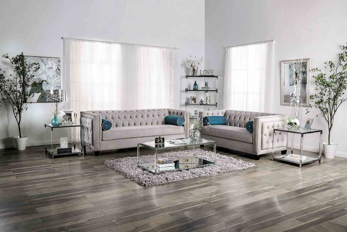 Silvan Gray Sofa from Furniture of America - Luna Furniture