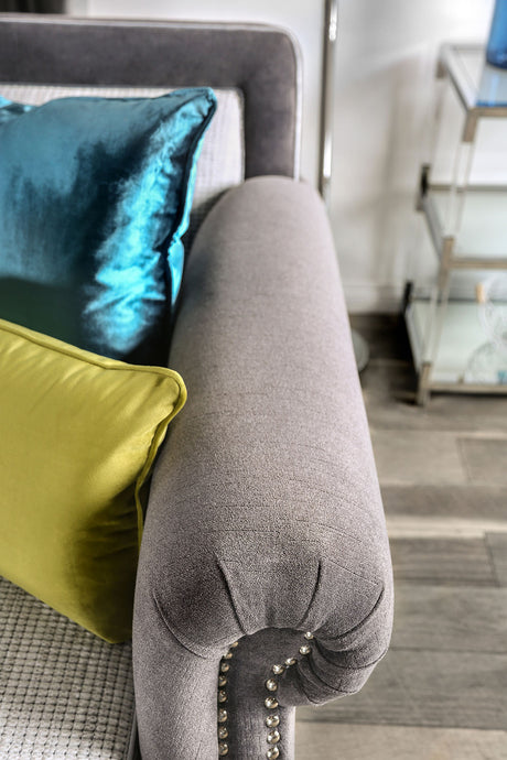 Mariella Gray/Beige/Teal/Olive Sofa from Furniture of America - Luna Furniture