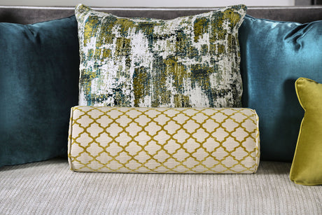 Mariella Gray/Beige/Teal/Olive Loveseat from Furniture of America - Luna Furniture