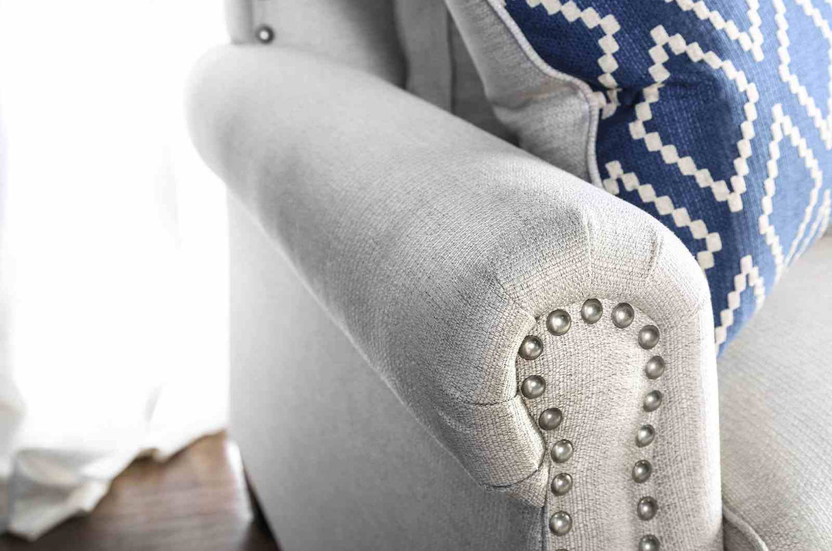 Giovanni Beige/Blue Sofa from Furniture of America - Luna Furniture