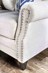 Giovanni Beige/Blue Sofa from Furniture of America - Luna Furniture