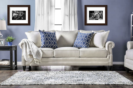 Giovanni Beige/Blue Sofa from Furniture of America - Luna Furniture