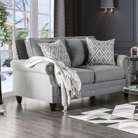 Giovanni Gray Transitional Living Room Set from Furniture of America - Luna Furniture