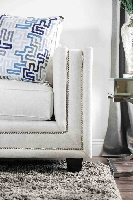 Ilse Off-White/Blue Sofa from Furniture of America - Luna Furniture