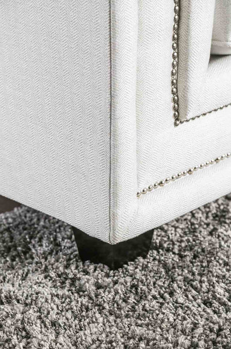 Ilse Off-White/Blue Loveseat from Furniture of America - Luna Furniture