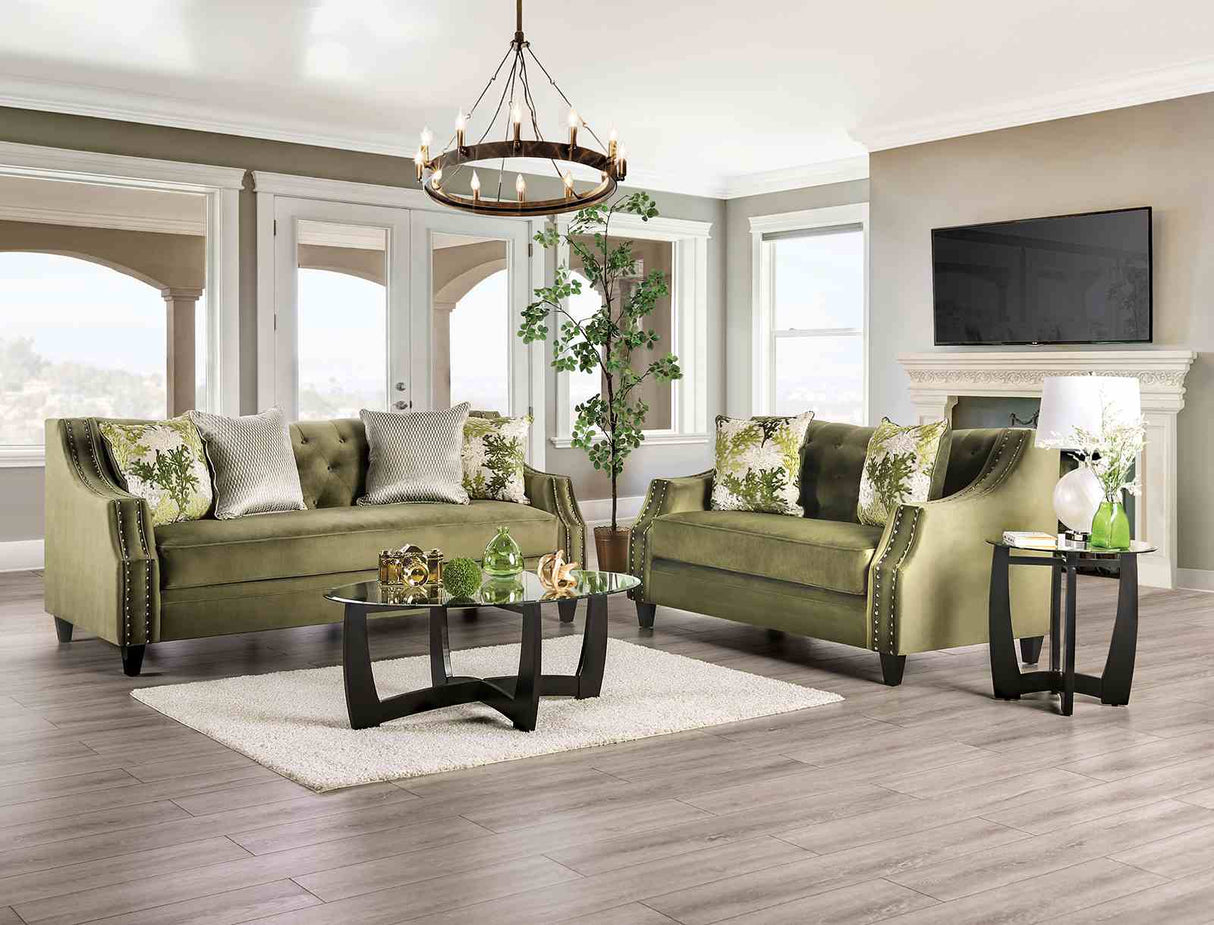 Kaye Green Sofa from Furniture of America - Luna Furniture