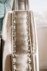 Elicia Champagne/Turquoise Sofa from Furniture of America - Luna Furniture