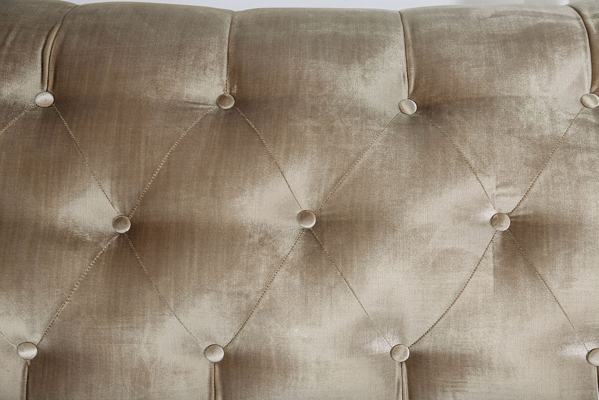 Elicia Champagne/Turquoise Sofa from Furniture of America - Luna Furniture