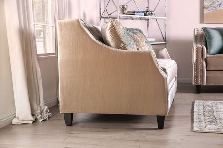 Elicia Champagne/Turquoise Sofa from Furniture of America - Luna Furniture