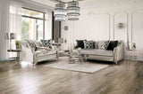 Elicia Silver/Black Sofa from Furniture of America - Luna Furniture