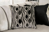 Elicia Silver/Black Sofa from Furniture of America - Luna Furniture