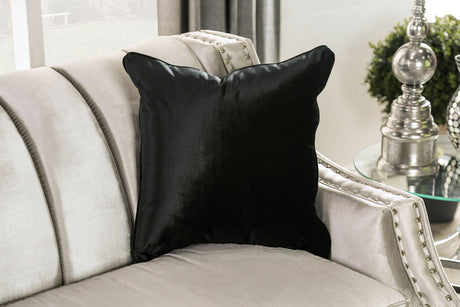 Elicia Silver/Black Sofa from Furniture of America - Luna Furniture