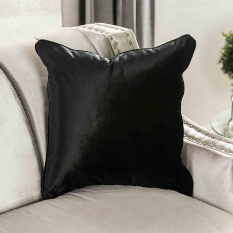 Elicia Silver/Black Sofa from Furniture of America - Luna Furniture