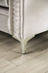 Elicia Silver/Black Sofa from Furniture of America - Luna Furniture
