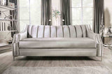 Elicia Silver/Black Sofa from Furniture of America - Luna Furniture