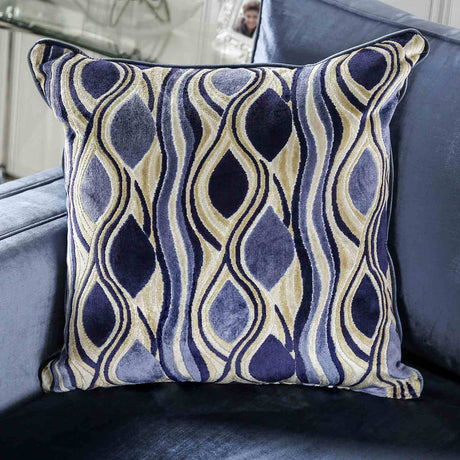 Jodie Satin Blue/Silver Loveseat from Furniture of America - Luna Furniture