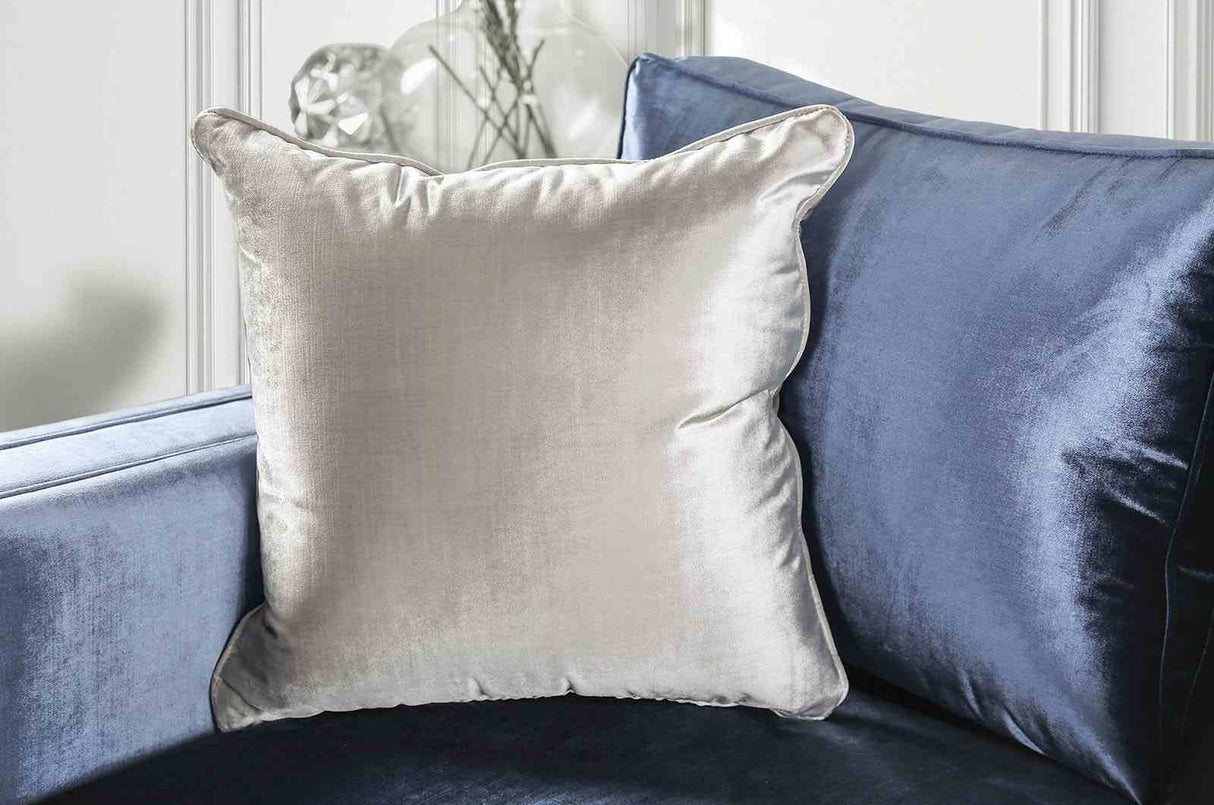 Jodie Satin Blue/Silver Loveseat from Furniture of America - Luna Furniture