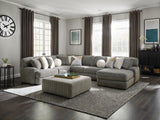 Elmhurst Charcoal U-shaped Sectional from Furniture of America - Luna Furniture