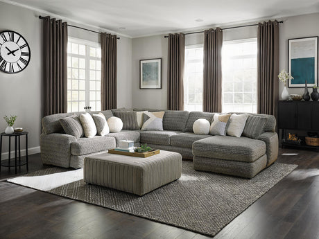Elmhurst Charcoal U-Shaped Sectional from Furniture of America - Luna Furniture