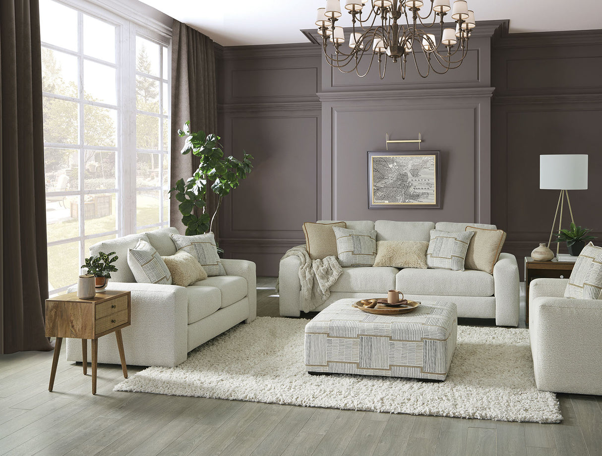Cochrane Cream/Beige Loveseat from Furniture of America - Luna Furniture