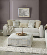 Cochrane Beige Ottoman from Furniture of America - Luna Furniture