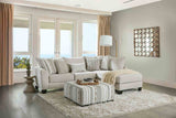 Clapham Beige/Ivory Sectional from Furniture of America - Luna Furniture