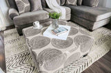Bonaventura Gray/Pattern Ottoman from Furniture of America - Luna Furniture