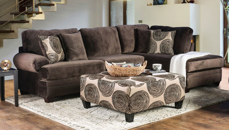 Bonaventura Brown Sectional from Furniture of America - Luna Furniture
