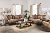 Fletcher Brown/Tan Loveseat from Furniture of America - Luna Furniture