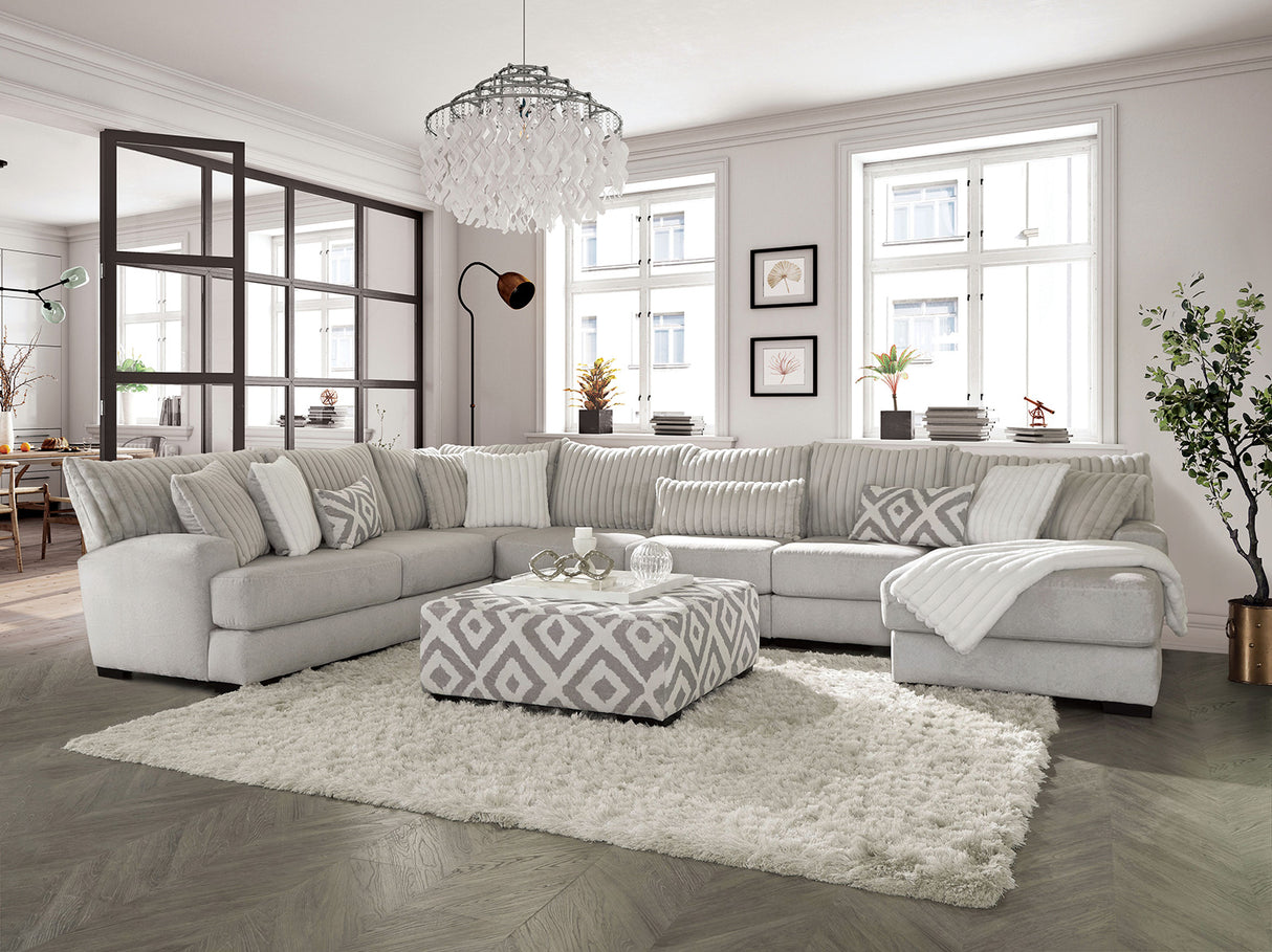 Hermiston Gray Sectional from Furniture of America - Luna Furniture
