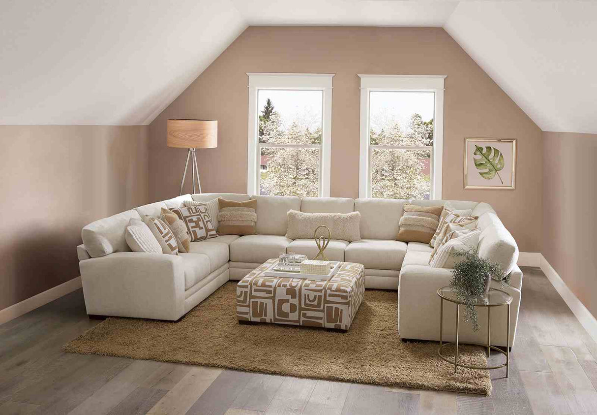 Hermiston Gray Ottoman from Furniture of America - Luna Furniture