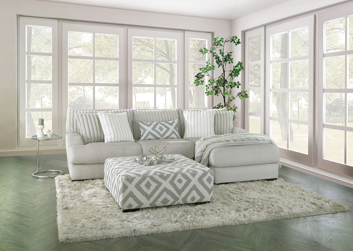 Hermance Gray Sectional from Furniture of America - Luna Furniture