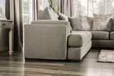 Angelia Light Gray Sectional from Furniture of America - Luna Furniture