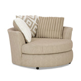Loughlin Light Brown Swivel Chair from Furniture of America - Luna Furniture