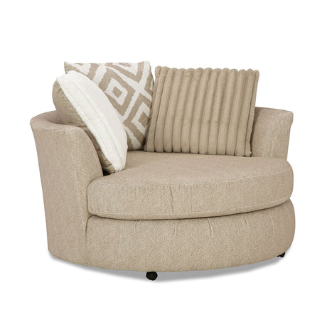 Loughlin Light Brown Swivel Chair from Furniture of America - Luna Furniture