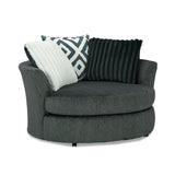 Loughlin Gun Metal Swivel Chair from Furniture of America - Luna Furniture
