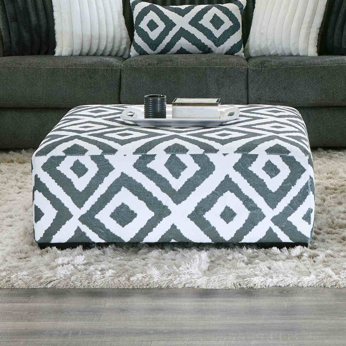 Loughlin Gun Metal Transitional Living Room Set from Furniture of America - Luna Furniture