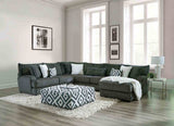 Loughton Gun Metal Sectional from Furniture of America - Luna Furniture