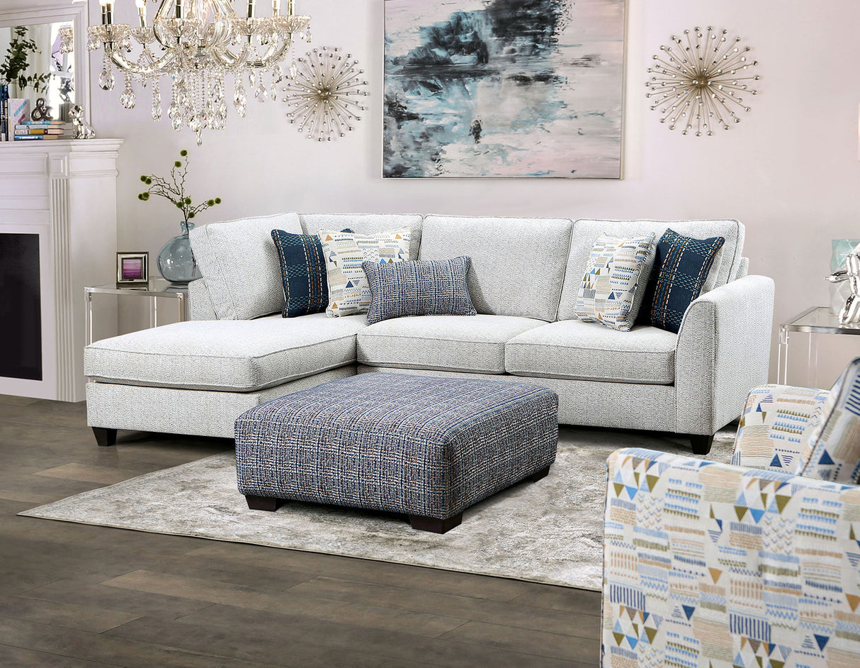 Chepstow Cream Sectional from Furniture of America - Luna Furniture