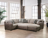 Ashenweald Brown/Light Brown Sectional from Furniture of America - Luna Furniture