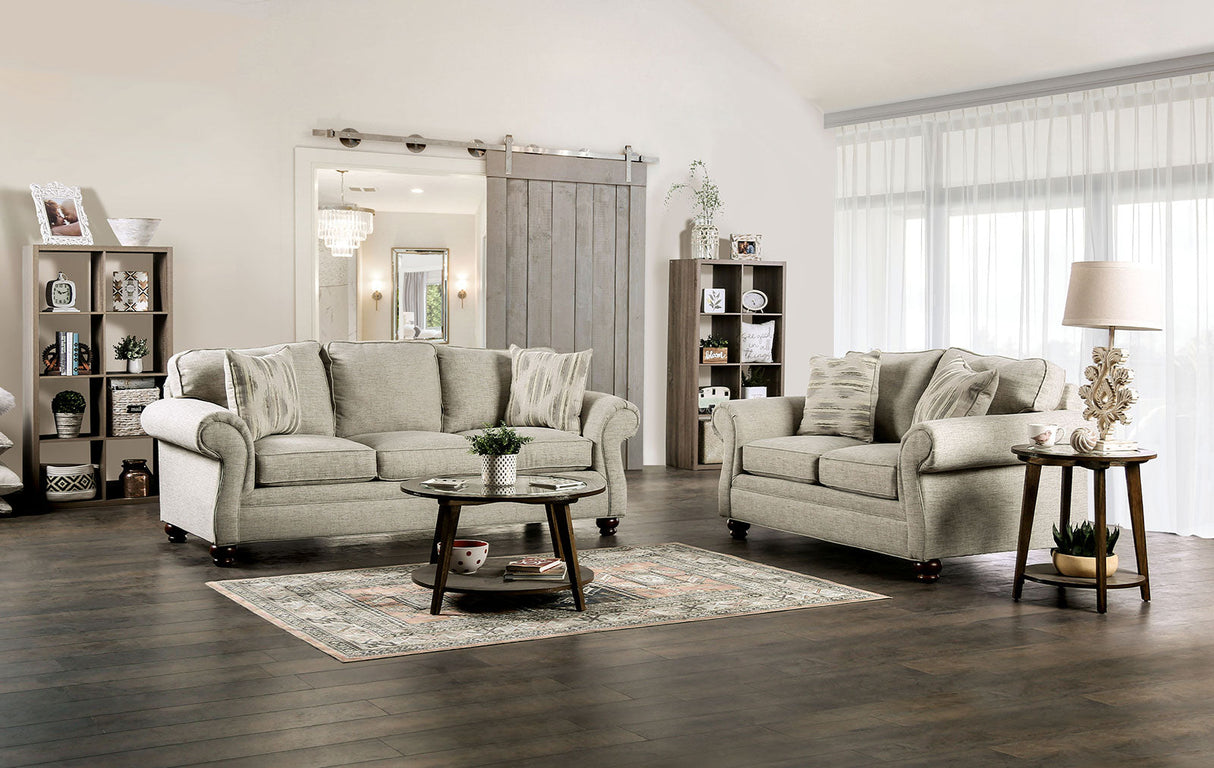 Amaya Cream Sofa from Furniture of America - Luna Furniture