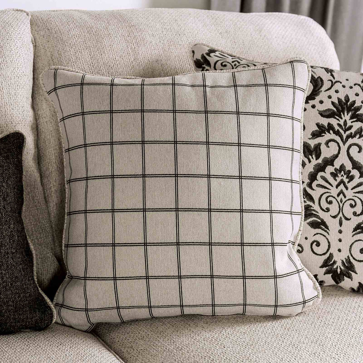 Mossley Ivory Sofa from Furniture of America - Luna Furniture