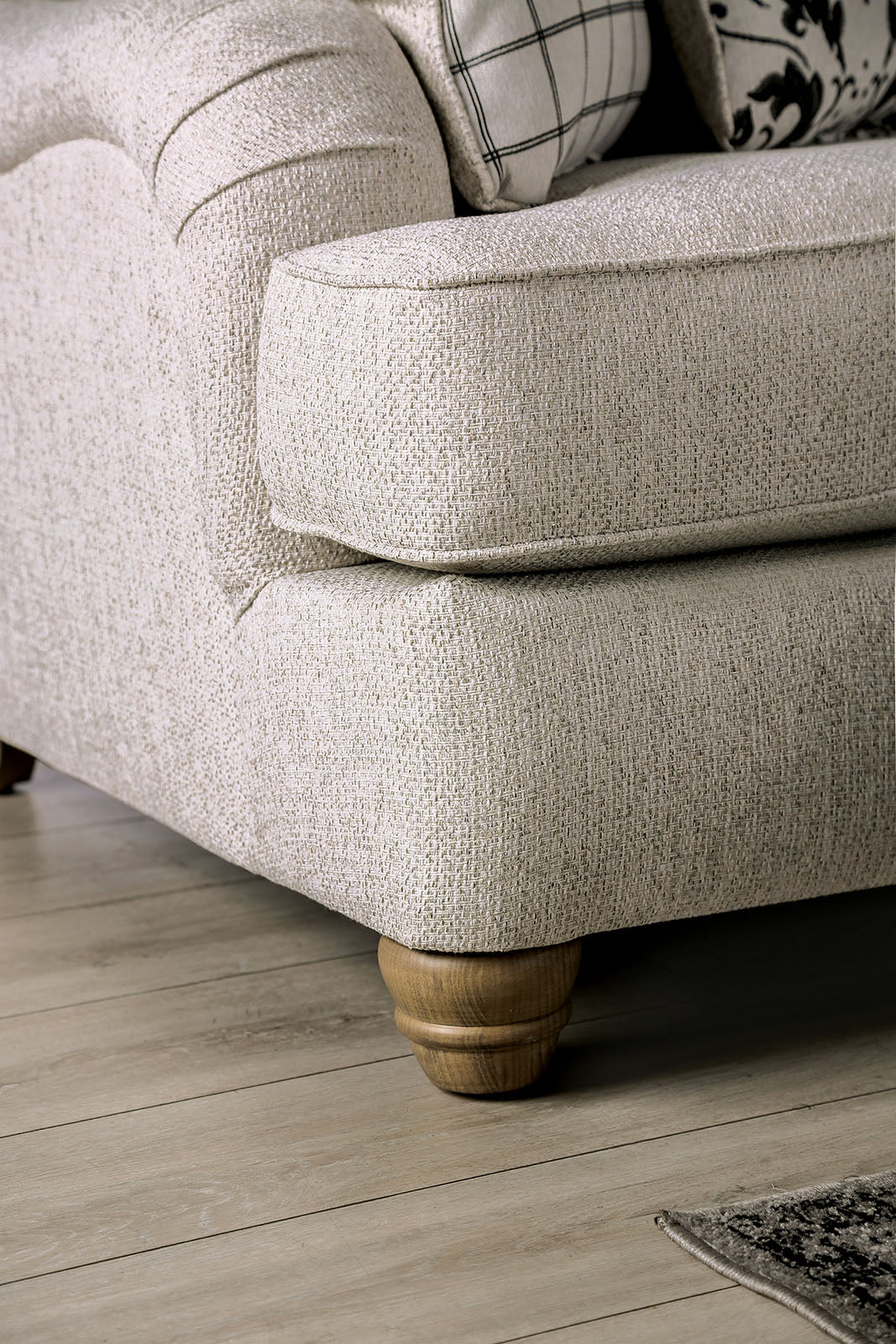 Mossley Ivory Transitional Living Room Set from Furniture of America - Luna Furniture