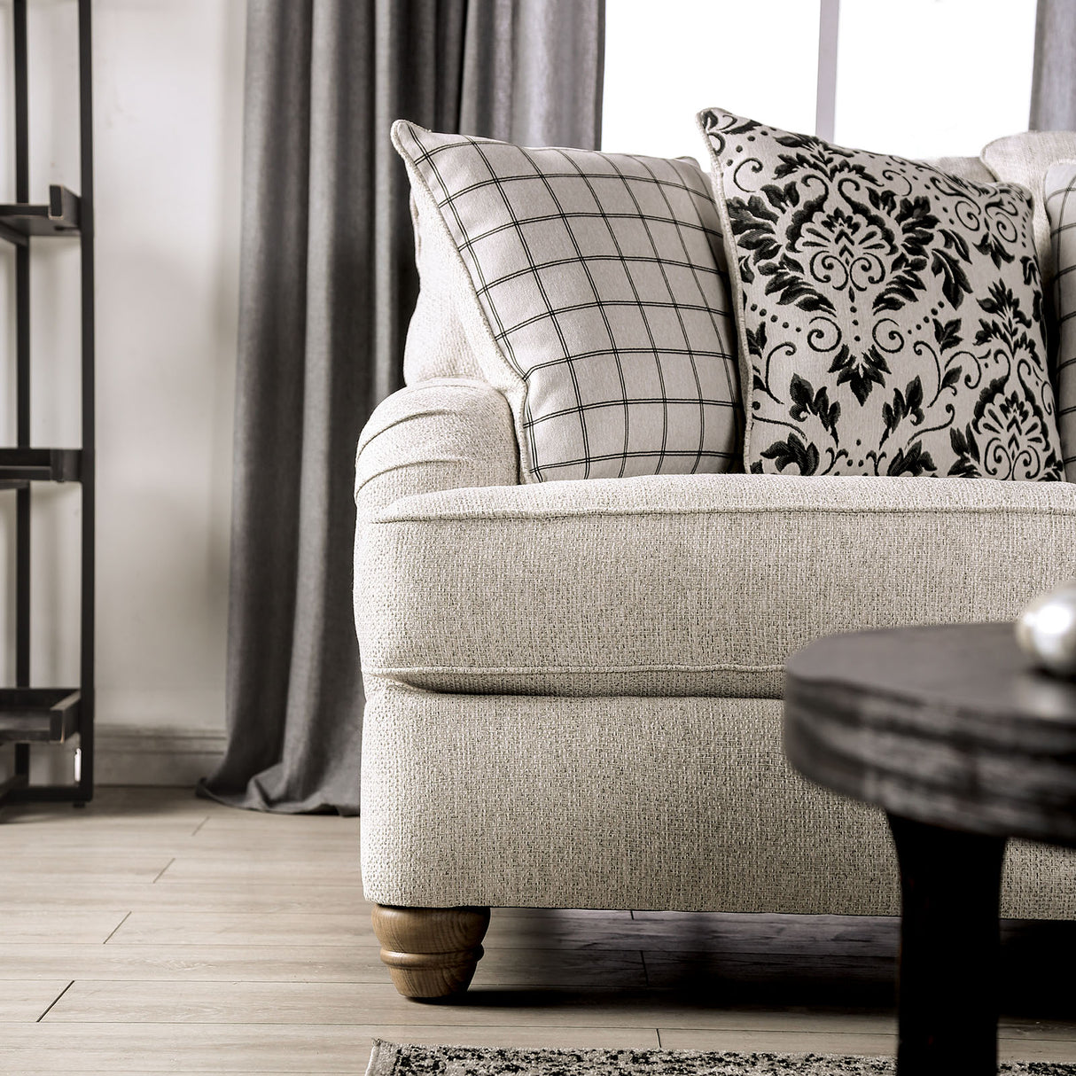 Mossley Ivory Transitional Living Room Set from Furniture of America - Luna Furniture