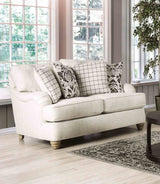 Mossley Ivory Transitional Living Room Set from Furniture of America - Luna Furniture