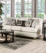 Mossley Ivory Transitional Living Room Set from Furniture of America - Luna Furniture