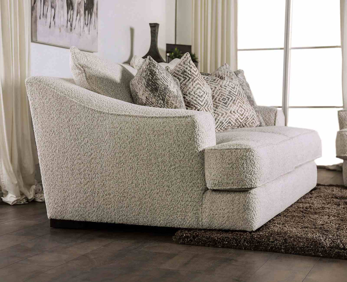 Moorpark Off-White Contemporary Living Room Set from Furniture of America - Luna Furniture
