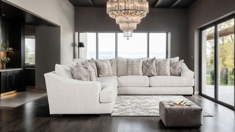 Moorpark Off-White Sectional from Furniture of America - Luna Furniture