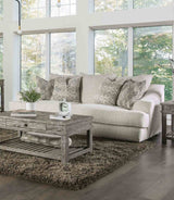 Moorpark Off-White Contemporary Living Room Set from Furniture of America - Luna Furniture