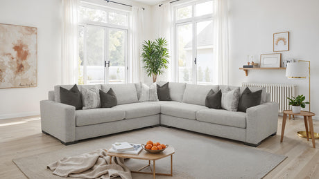 Romsey Light Gray Sectional from Furniture of America - Luna Furniture